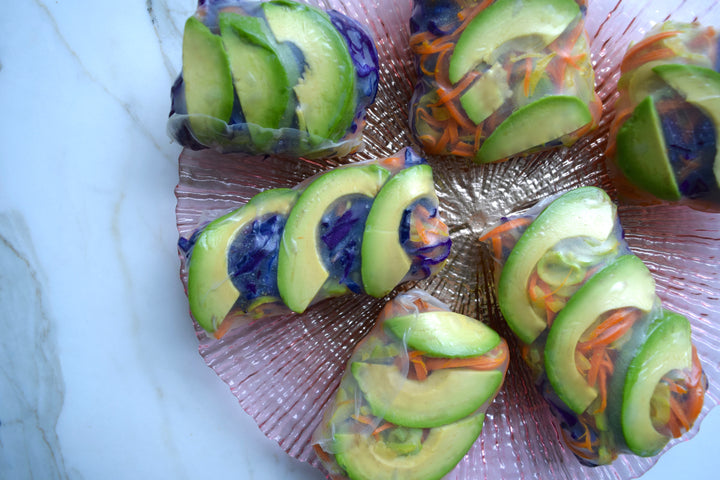 Ginger Veggie Wraps with Lemon Tahini