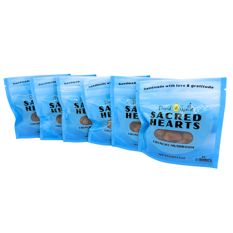 Sacred Hearts Chocolate - Crunchy Mushroom - Mini Hearts 6 Pack