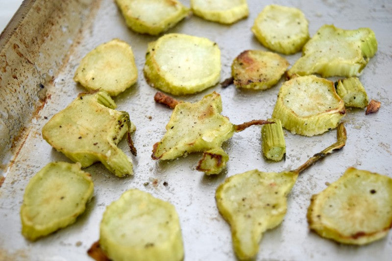 Broccoli Stems Chips Maria Marlowe