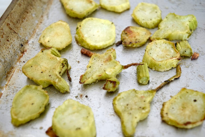 Broccoli Stems Chips Maria Marlowe