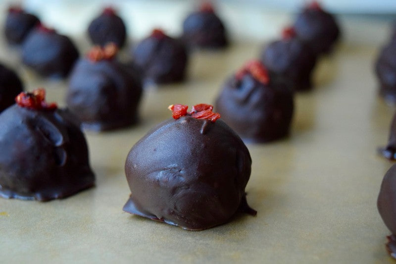 2 Goji Berry Cookie Dough Truffles Maria Marlowe FI