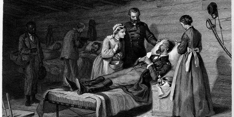 Steel_engraving;_’The_dying_soldier…-,_by_J.J._Cade_1887_Wellcome_L0018218