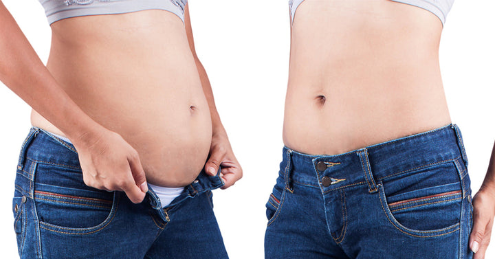 flat stomach bloating FI
