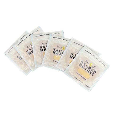 Sacred Hearts Chocolate Bar - White Passion - 6 Pack