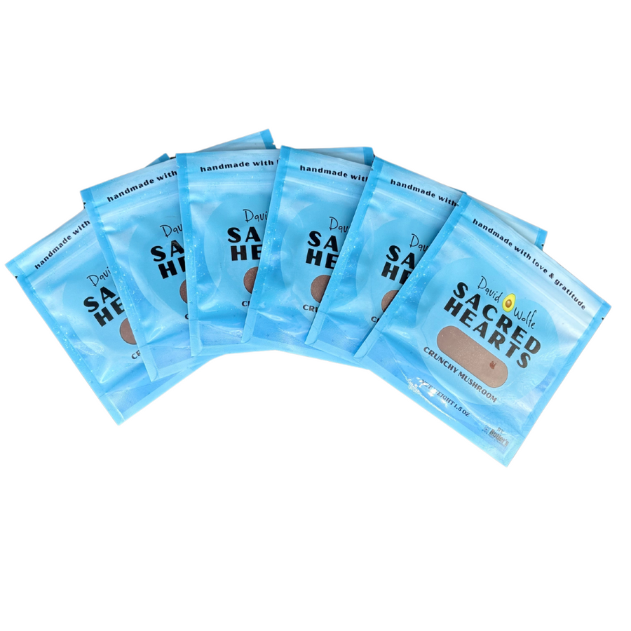 Sacred Hearts Chocolate Bar - Crunchy Mushroom - 6 Pack