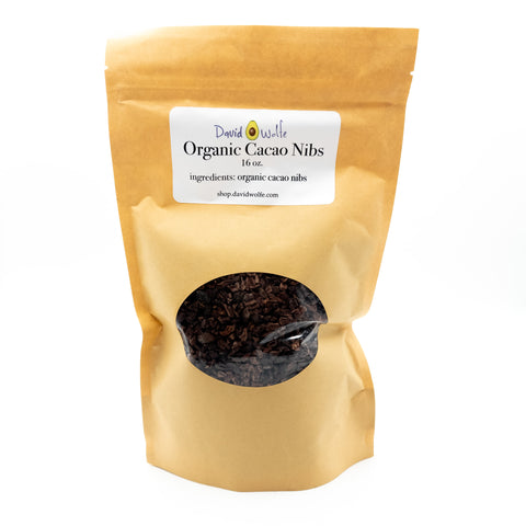 Raw Cacao Nibs: Ecuadorian Arriba Nacional Upper Amazonian, 100% Organic (16 oz.)