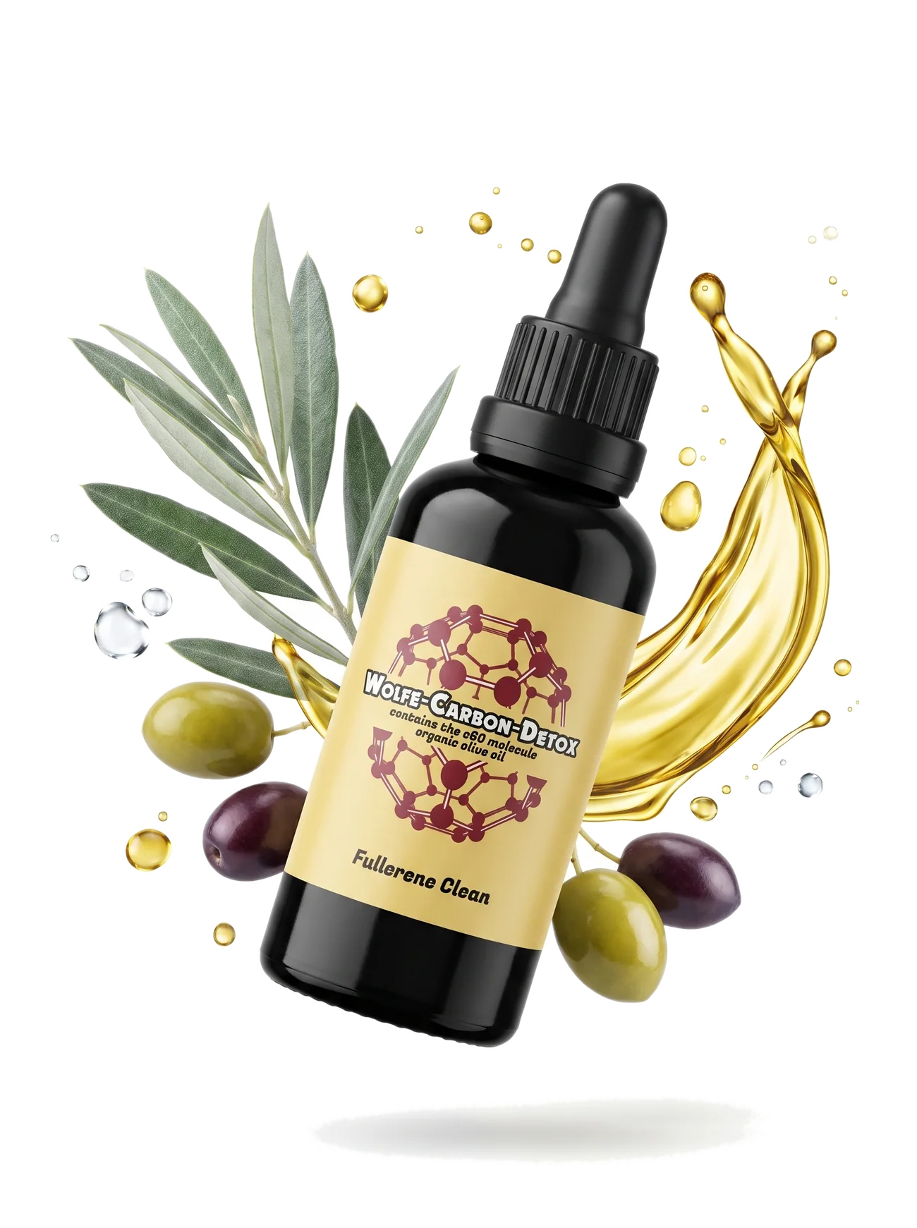 C60 Wolfe-Carbon-Detox SuperCharcoal with Organic Olive Oil (50mL) detail