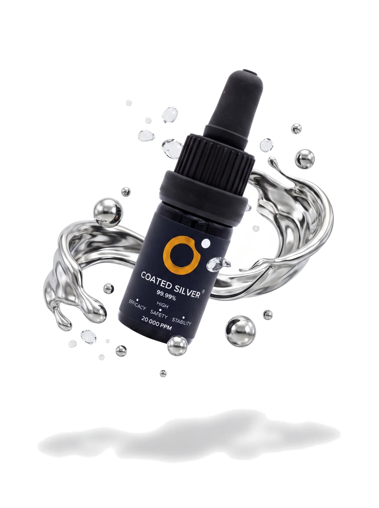 Coated Silver 5 ml Bottle detail